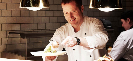 Executive Head Chef Brian McCarthy at Tom's Table Restaurant at the Red Cow Moran Hotel